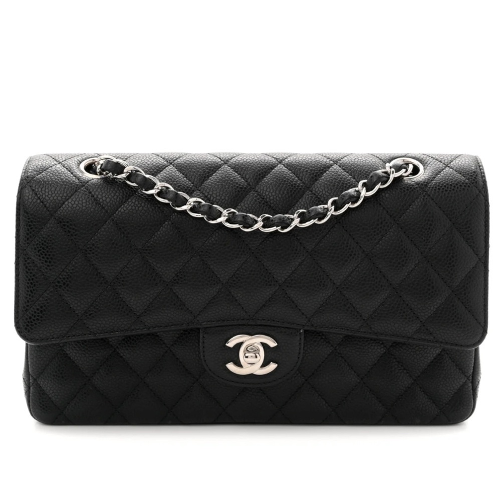 CHANEL Black Medium Caviar Flap Bag